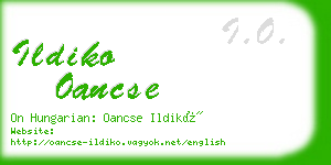 ildiko oancse business card